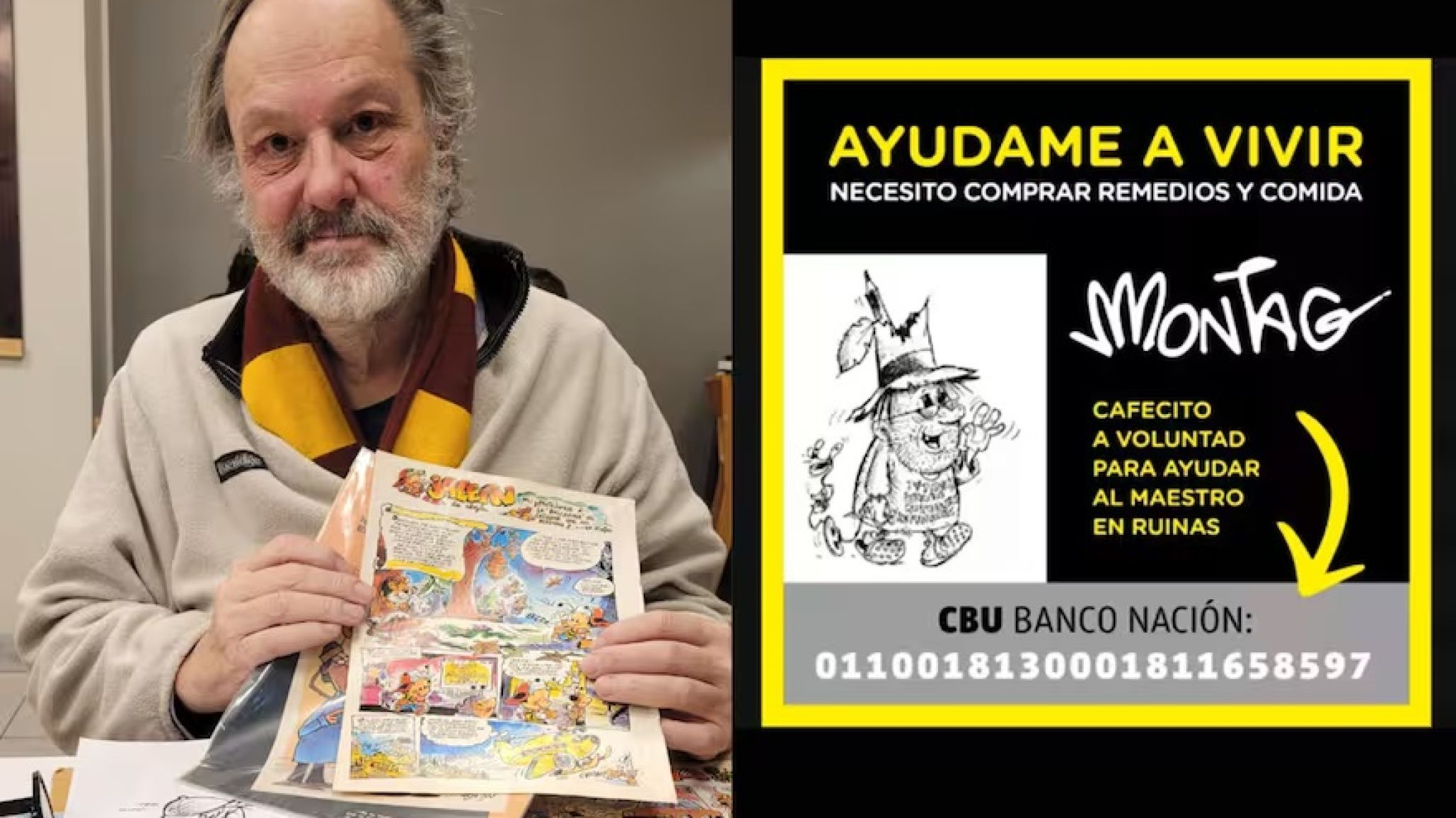 El pedido de ayuda del dibujante de Patoruzú y Súper Hijitus, para sobrevivir