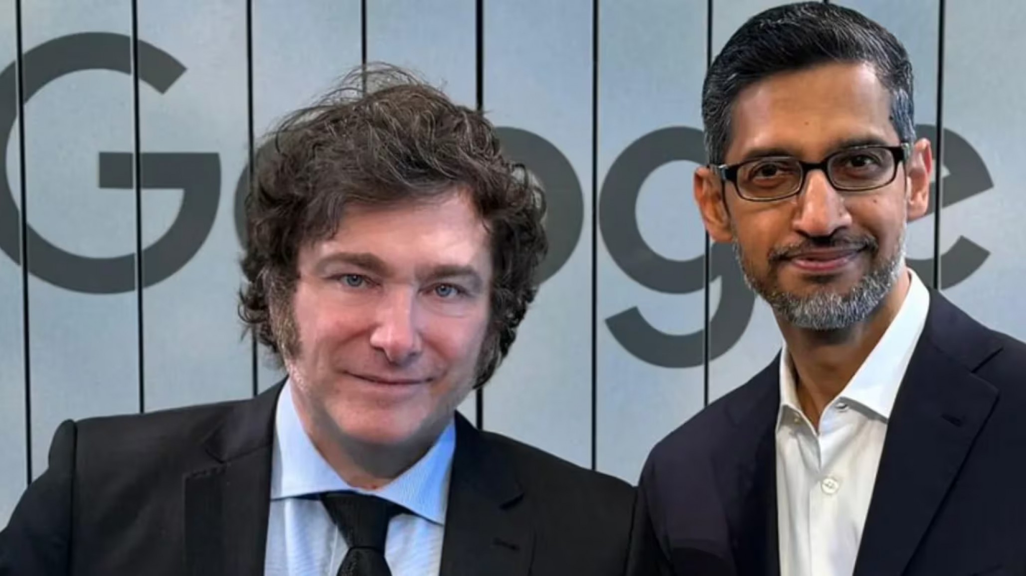 Milei recibió un regalo del CEO de Google en su viaje a Estados Unidos