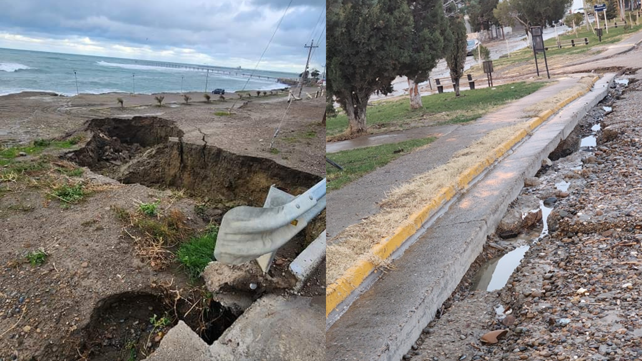 Vecinal de Km.3 advierte a los vecinos: "El asfalto está colgando"