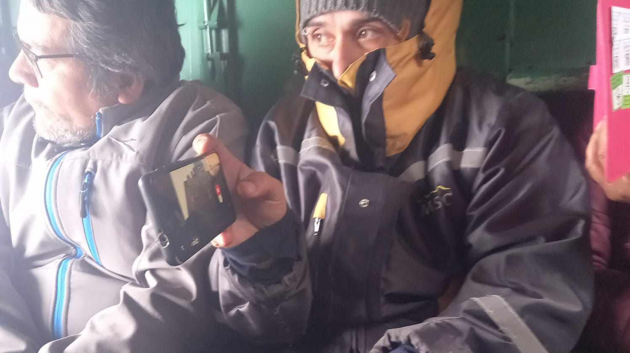 46 pasajeros fueron rescatados en medio de temporal de nieve