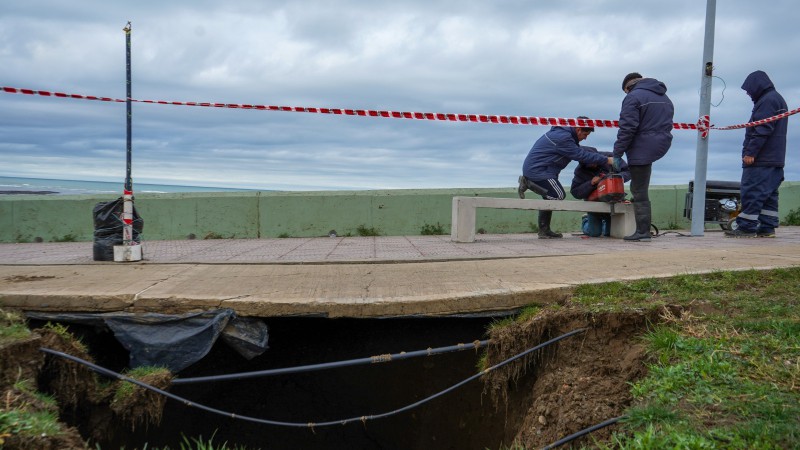 El Municipio avanza con la evaluación sobre el desmoronamiento en el paseo costero
