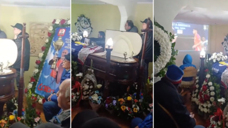 Hinchas de Chile miraron el partido de la Copa América en pleno velorio: "Ni muerto me pierdo el fútbol"