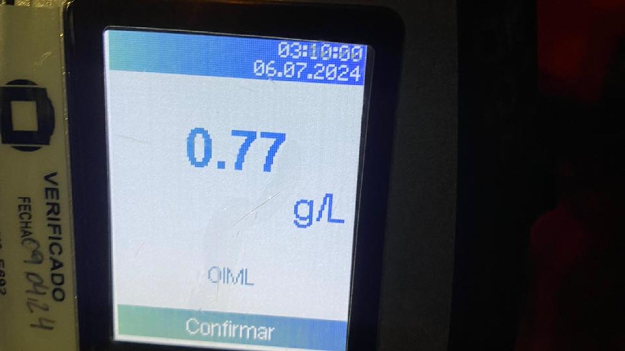 Siete infracciones en un control policial: cuatro por alcoholemia positiva y tres por falta de documentación