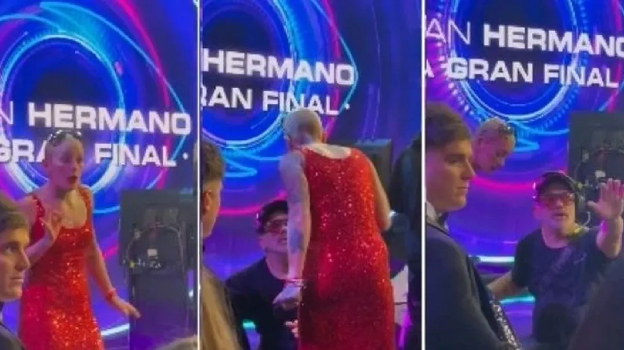 Imágenes del maltrato de Furia a un productor durante la final de Gran Hermano