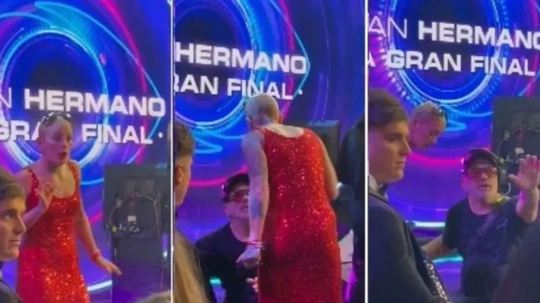 Im醙enes del maltrato de Furia a un productor durante la final de Gran Hermano