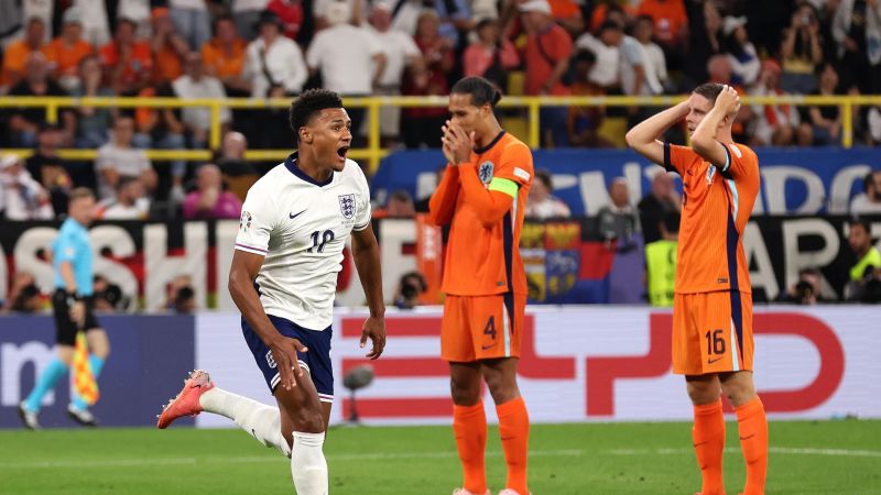 Eurocopa: Inglaterra venció por 2-1 a Países Bajos, con un gol al minuto 90'
