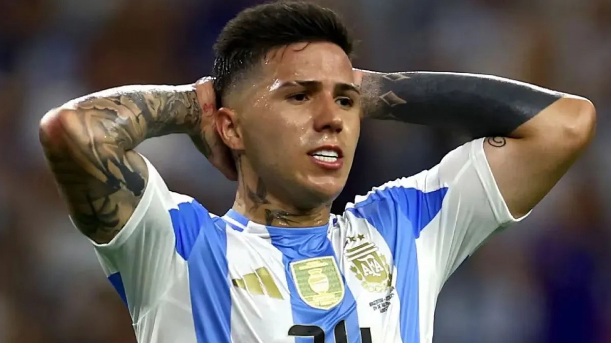 Enzo Fernández reapareció luego de la polémica por la canción racista