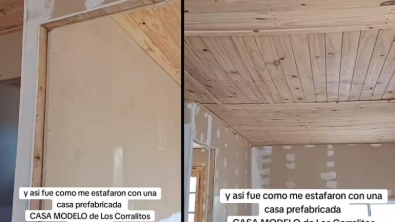 Una joven denuncia estafa por la casa prefabricada que le entregaron: "Me estafaron"