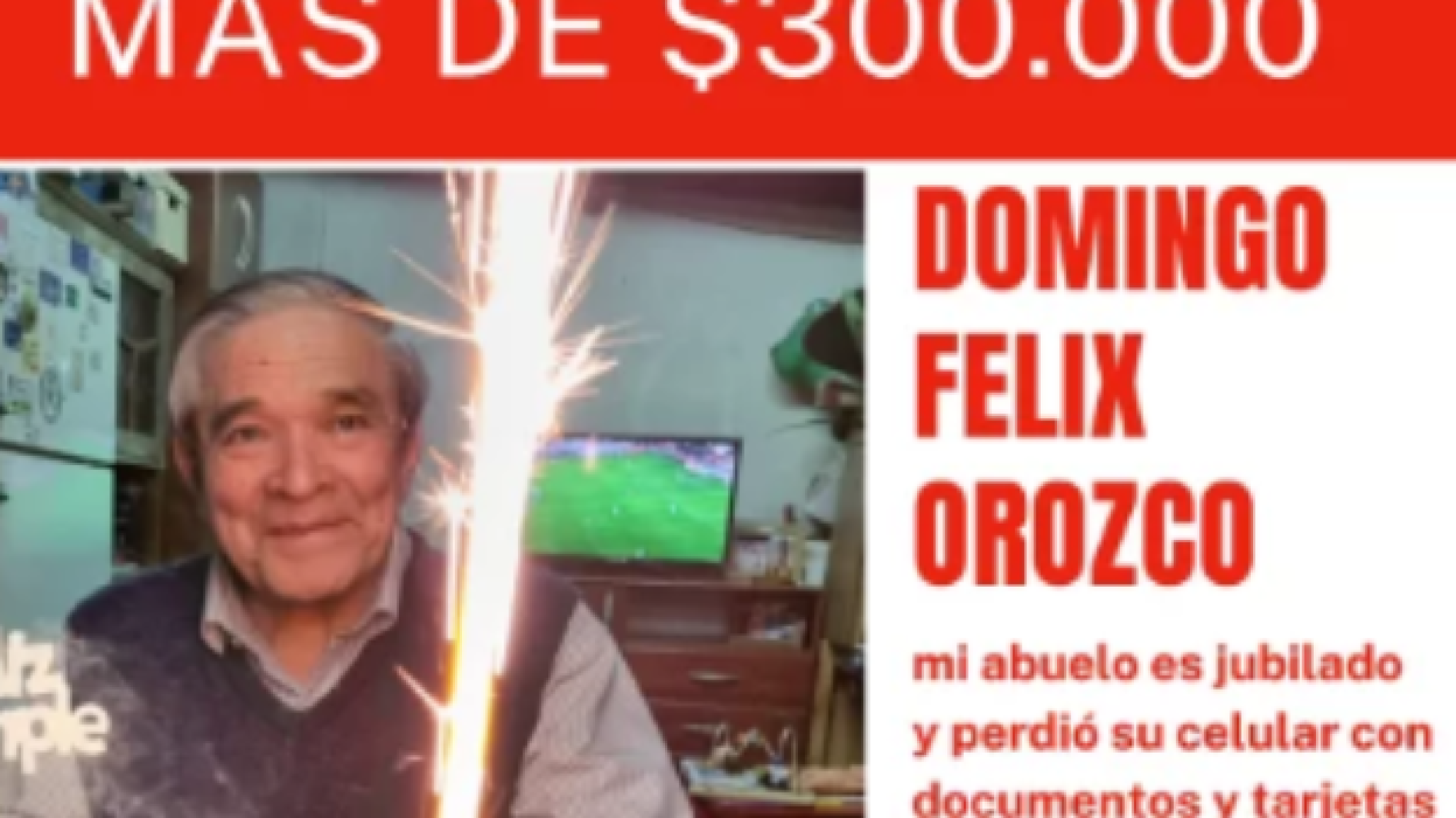 Jubilado ofrece 300 mil pesos de recompensa por su celular perdido: "Tenía recuerdos irremplazables de mi esposa"