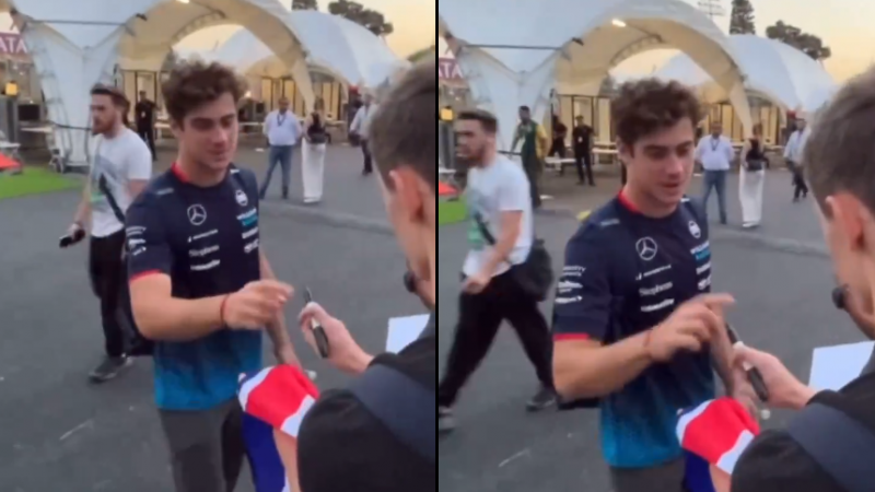 Colapinto se negó a firmar una bandera: "¿Es de Inglaterra?"