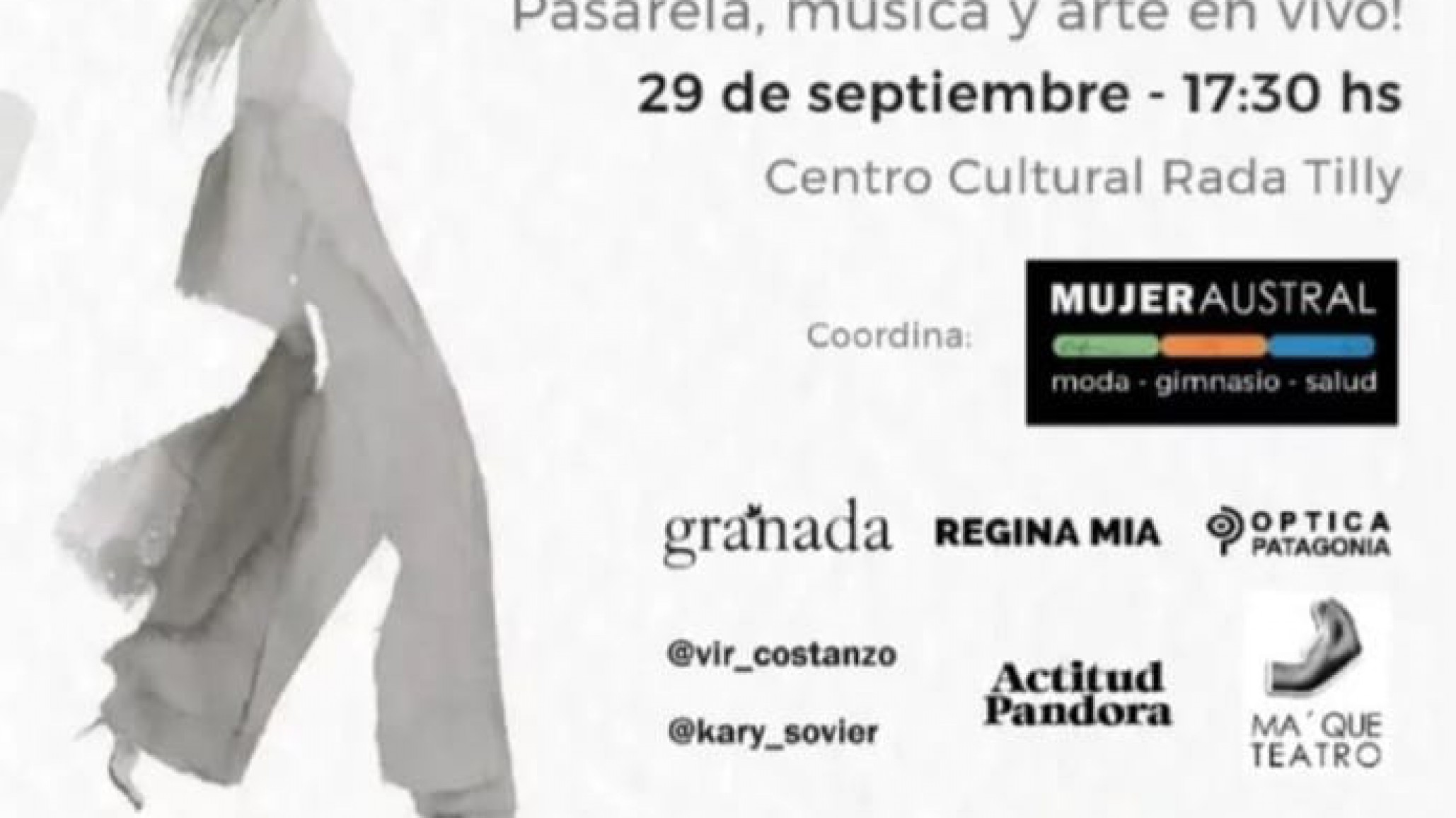 Desfile solidario: Arte, música y moda a beneficio del Hospital Regional y de Rada Tilly