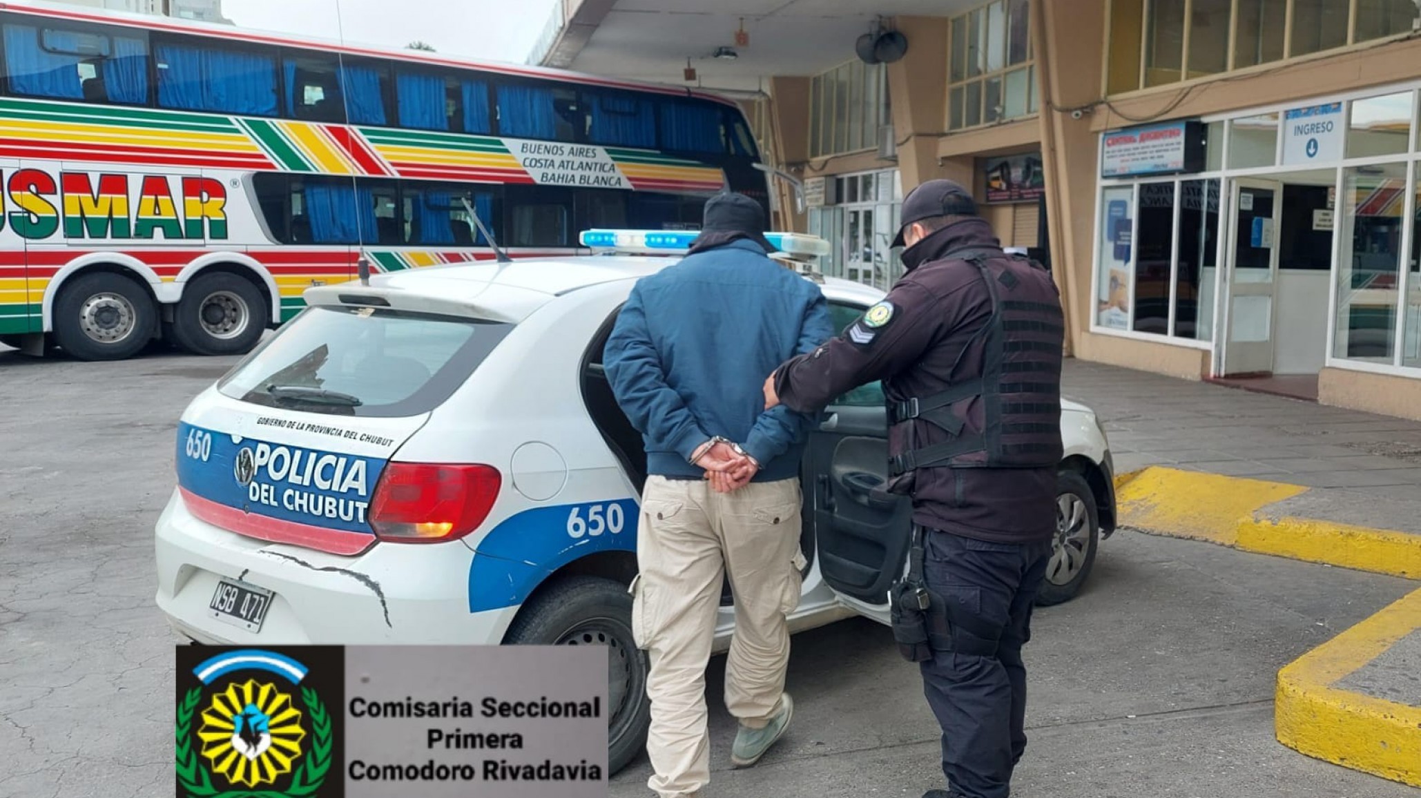 Detuvieron a un prófugo de Buenos Aires en la terminal de Comodoro