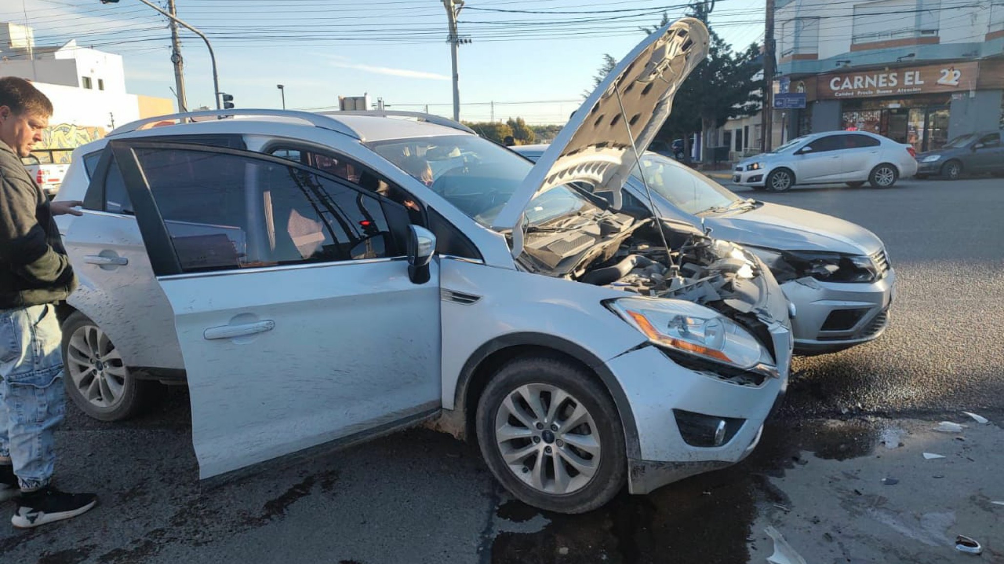 Hubo un choque en Avenida Polonia en plena hora pico