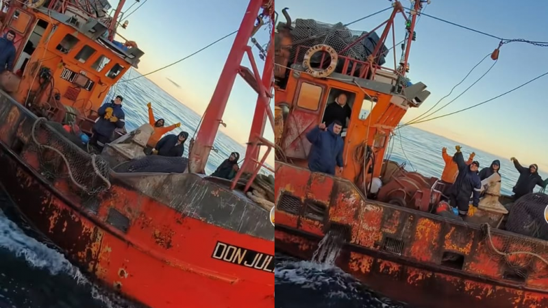 Colaboración entre pesqueros de Caleta Olivia: Un acto de solidaridad que se viralizó