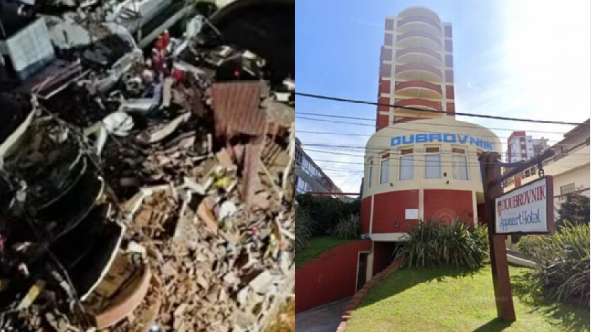 Se derrumbó un edificio de 10 pisos: más de 80 rescatistas buscan personas entre los escombros