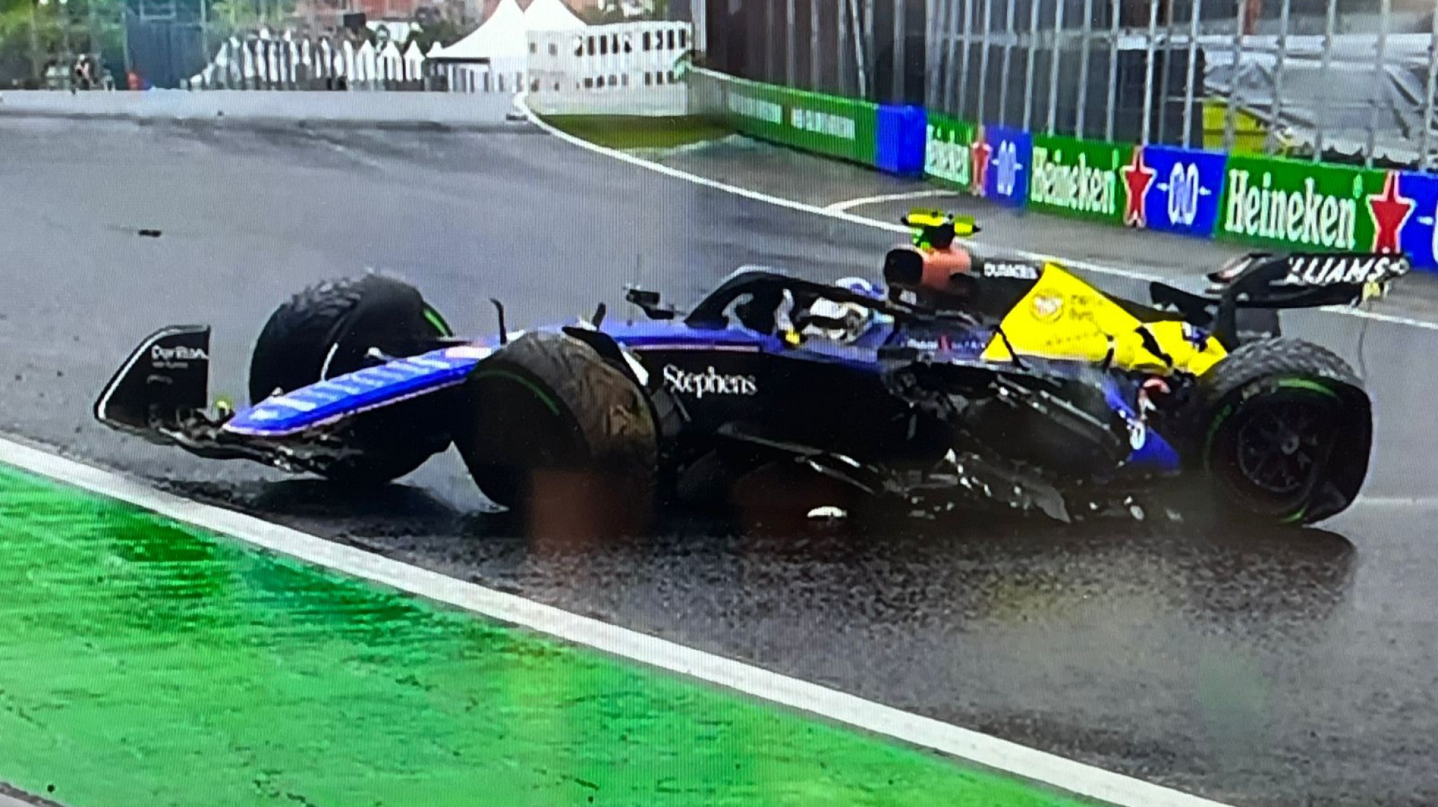Franco Colapinto se accidentó en el GP de Brasil y no pudo terminar la carrera