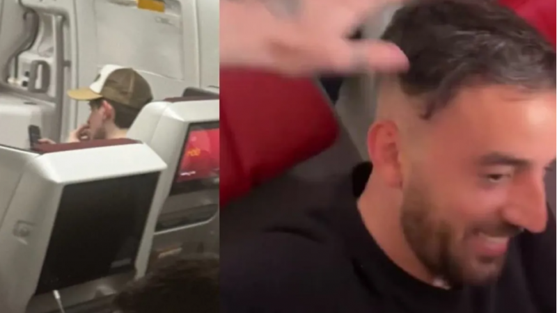 Así Dillom enfrentó a tuitero en pleno vuelo tras insultos en redes sociales