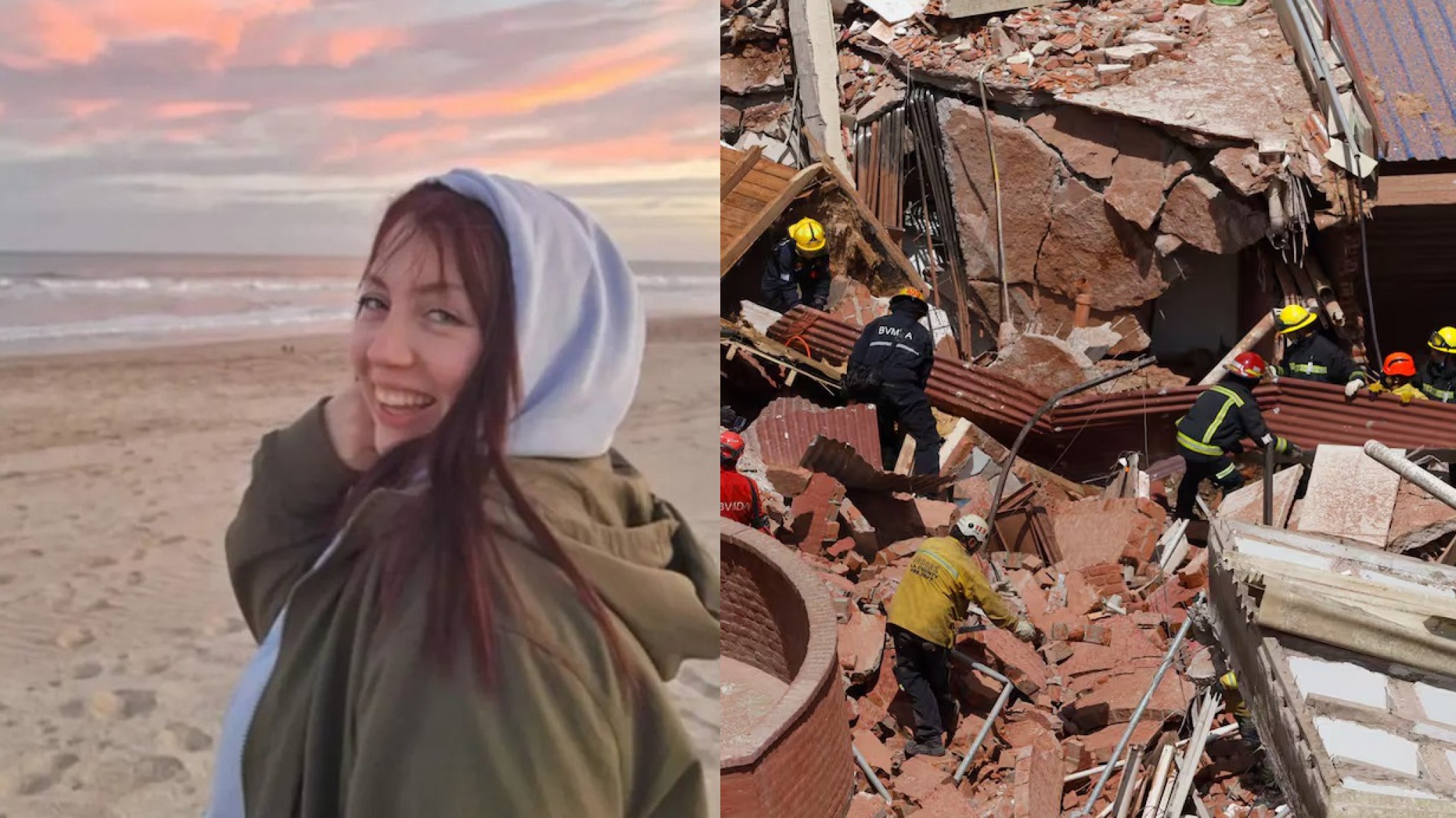 Encontraron el cuerpo de Dana Desimone en el derrumbe de Villa Gesell