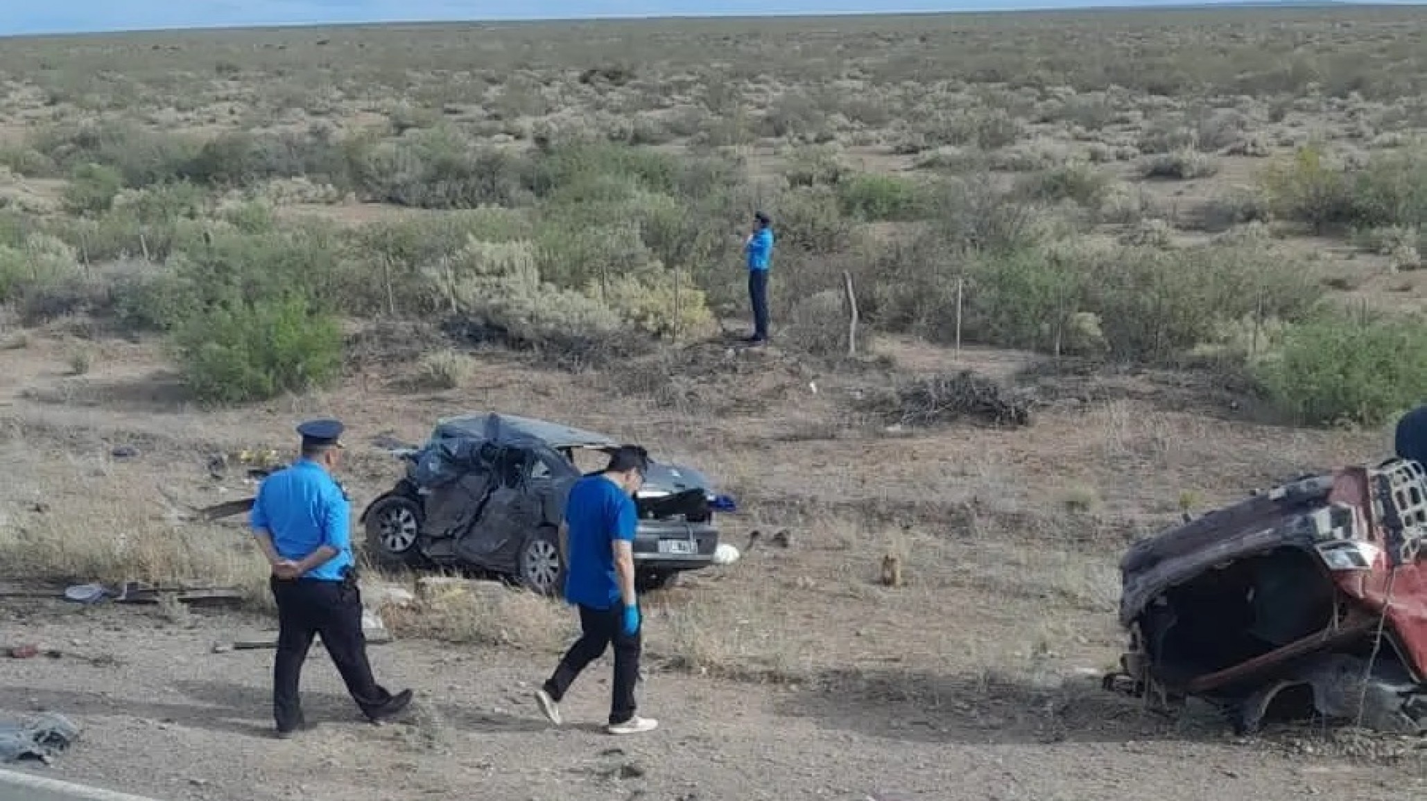 Tres víctimas fatales en un choque frontal en Ruta 22