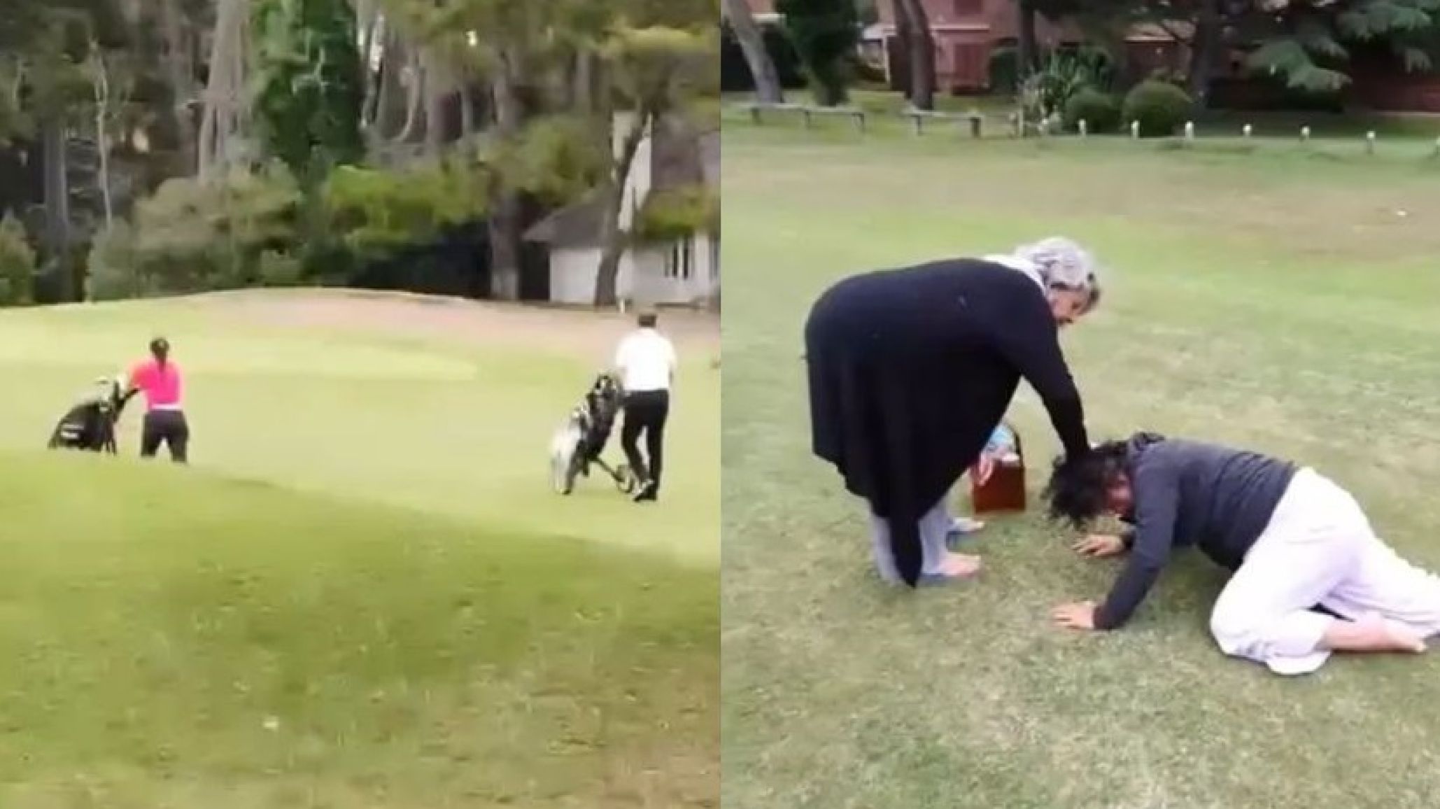 Atacó brutalmente a una mujer con un palo de golf: "Pagamos 50 mil dólares por estar acá"