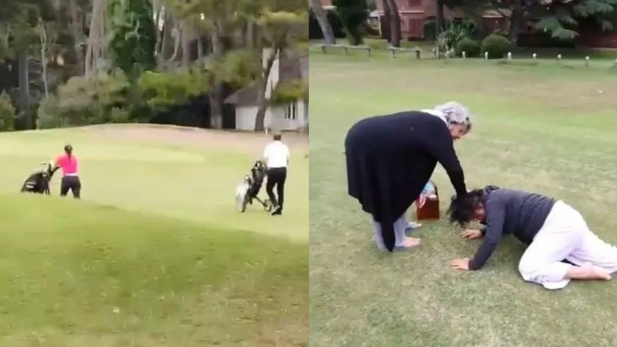 Atacó brutalmente a una mujer con un palo de golf: "Pagamos 50 mil dólares por estar acá"