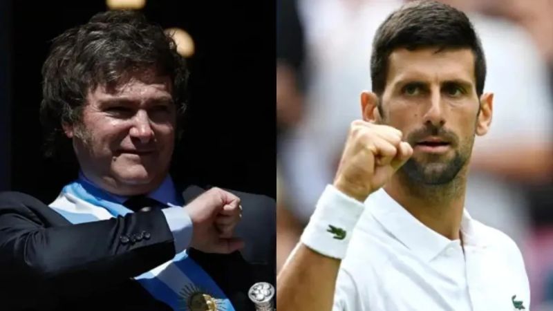 Novak Djokovic se reunió con Javier Milei en la Quinta de Olivos