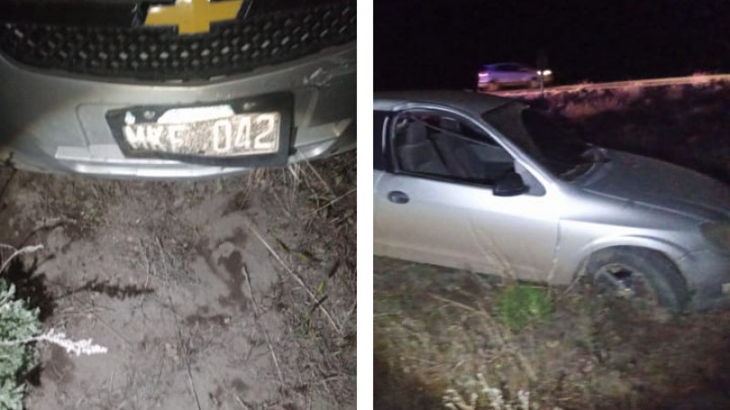 Conductor despistó en el cruce de la Ruta Nacional 40 y Ruta Provincial 17