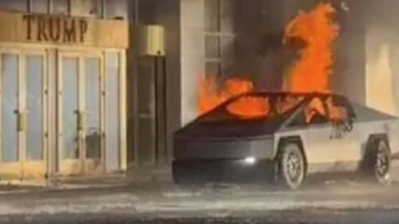 Explosión fatal de un auto Tesla frente a la Torre Trump en Las Vegas: 1 muerto y 7 heridos