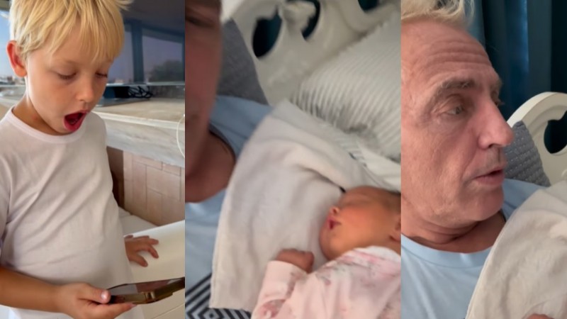 ¿Celos? Marley le presentó su nueva hermanita a Mirko en un emotivo vídeo