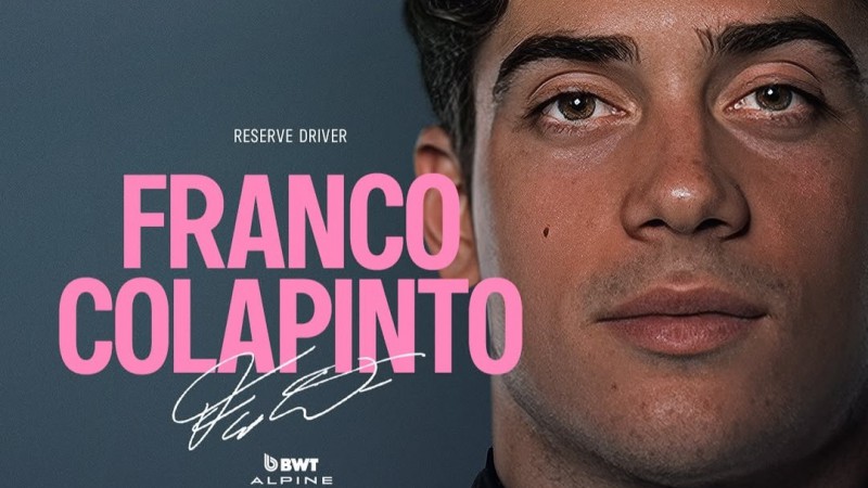 ¡Confirmado! Franco Colapinto será piloto en la Fórmula 1