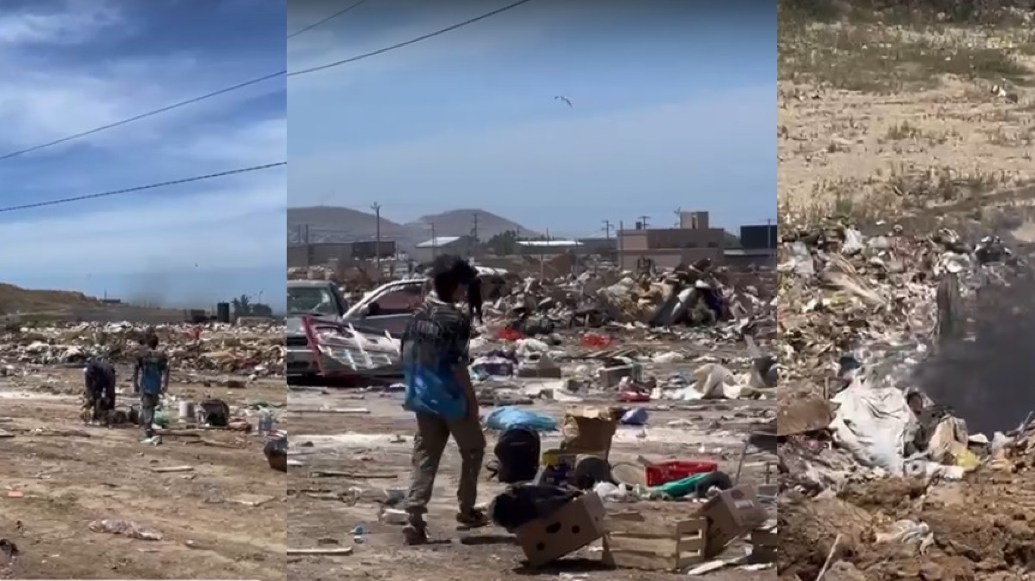 El basural generado en la escombrera no tiene control