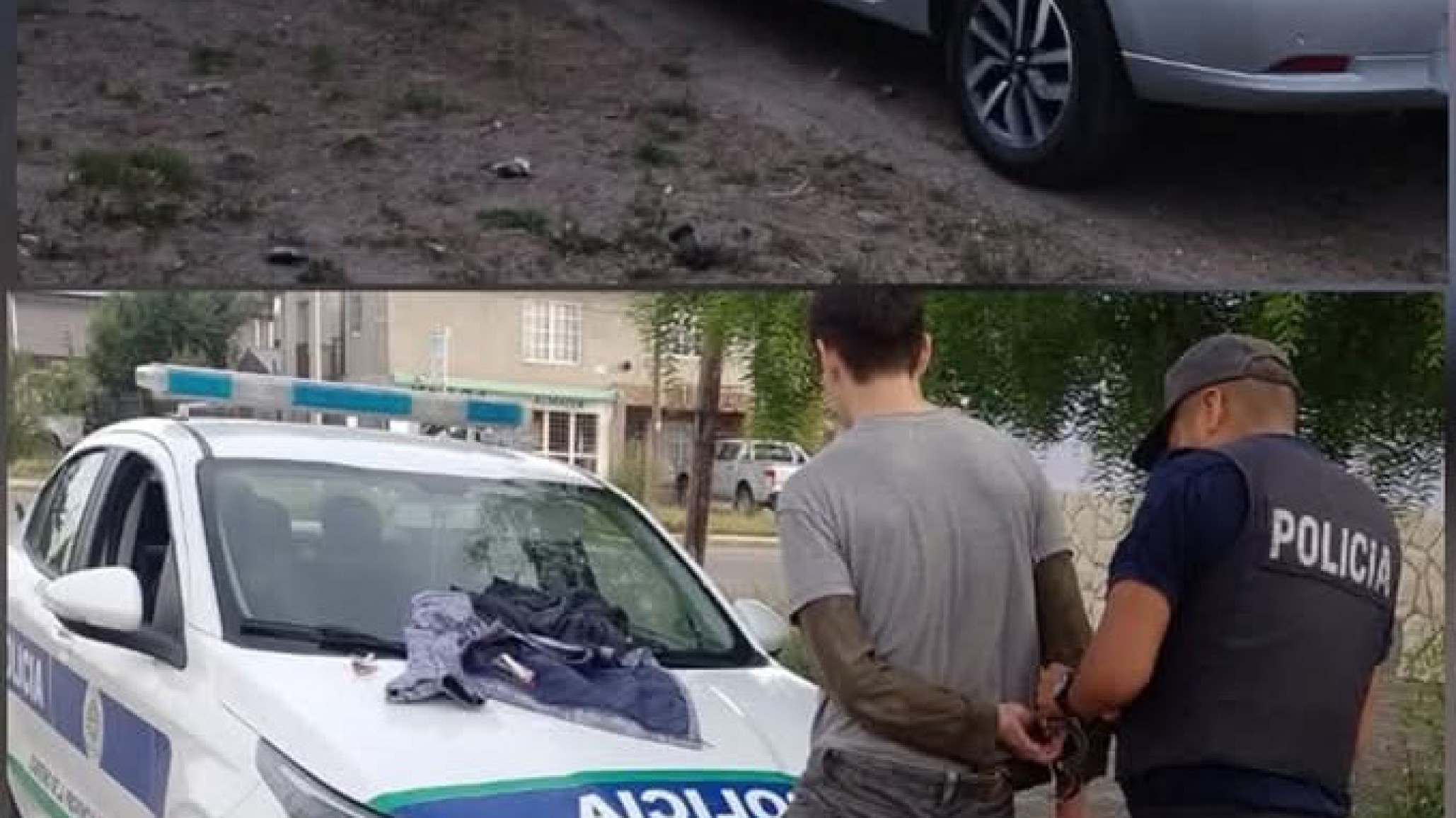 Un hombre intentó robar un remis y terminó chocando contra un poste