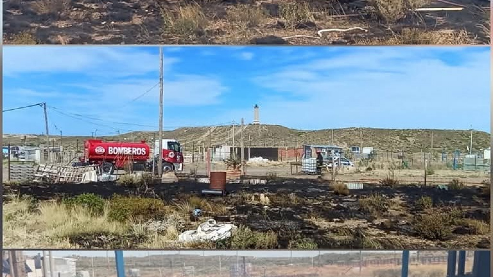 Los bomberos controlaron un incendio en pastizales de asentamiento El Faro