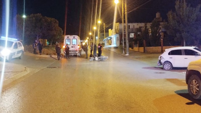 Choque: Motociclista terminó hospitalizado con fractura de fémur