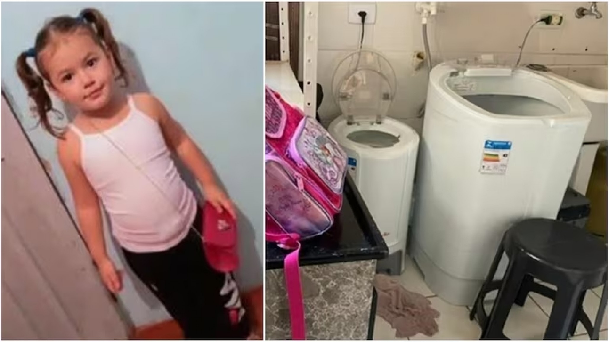 Brasil: una mujer ahogó a su hijastra de 3 años en un lavarropas