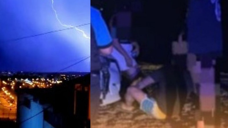 Madryn no para: se encajan, se les va el auto al mar... ¡y ahora uno terminó hospitalizado por un rayo!