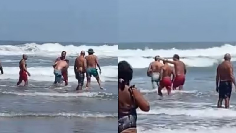 Insólito: lo rescataron del mar y se peleó con los guardavidas porque quería regresar al agua