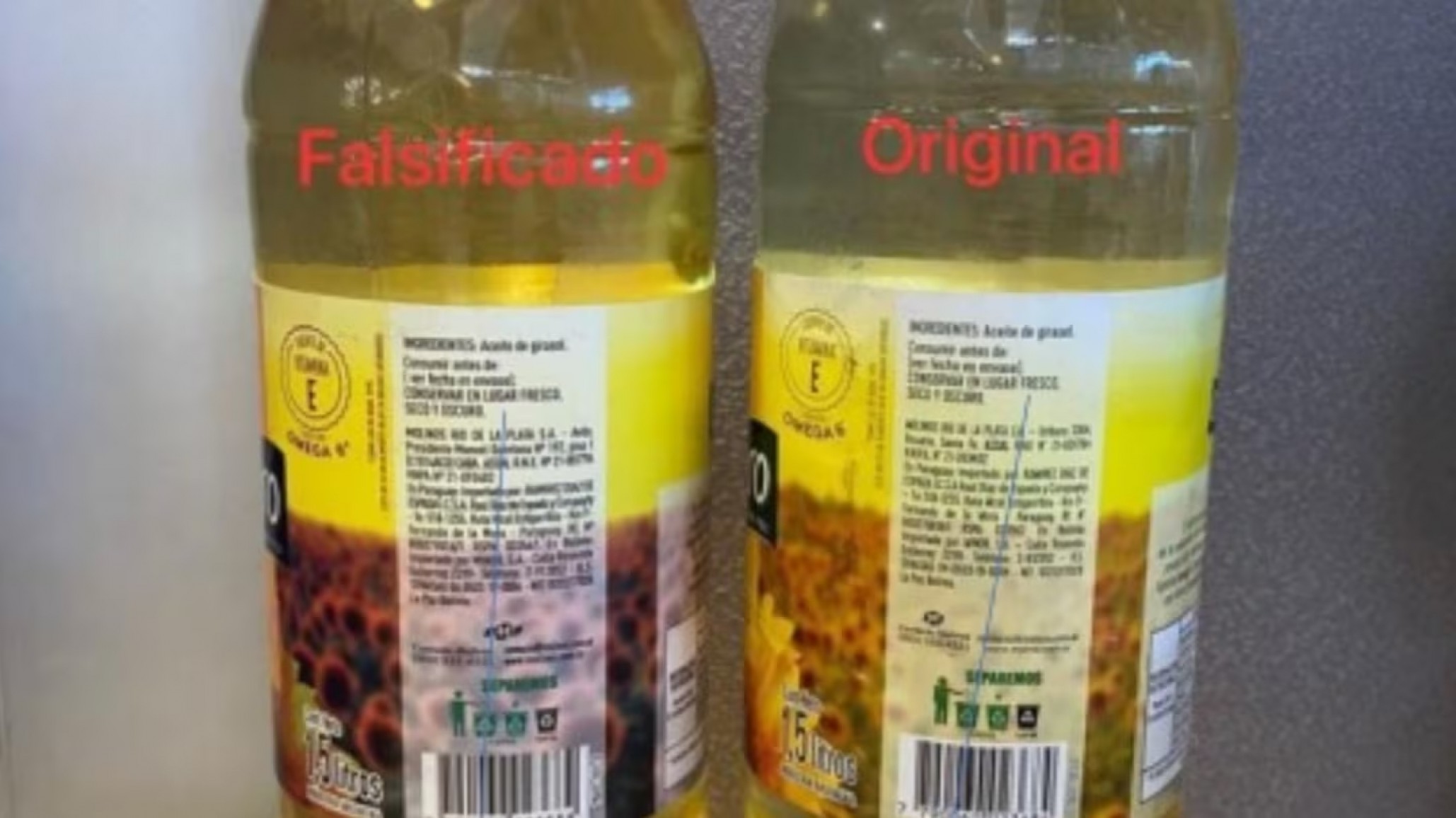 La ANMAT prohibió un aceite de girasol falsificado