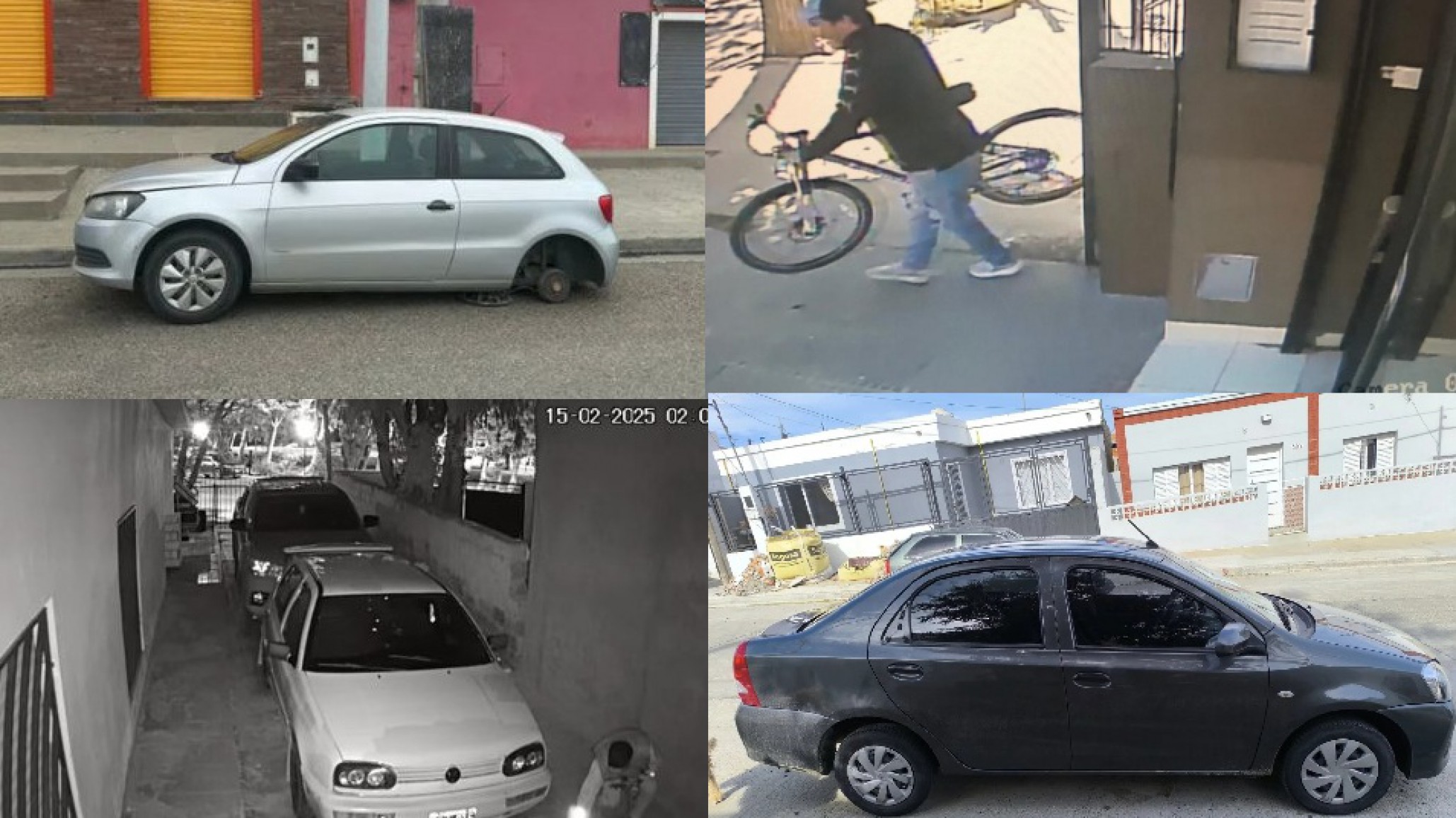 Ola de robos en Comodoro: autos, ruedas, bicicletas y hasta materiales de construcción
