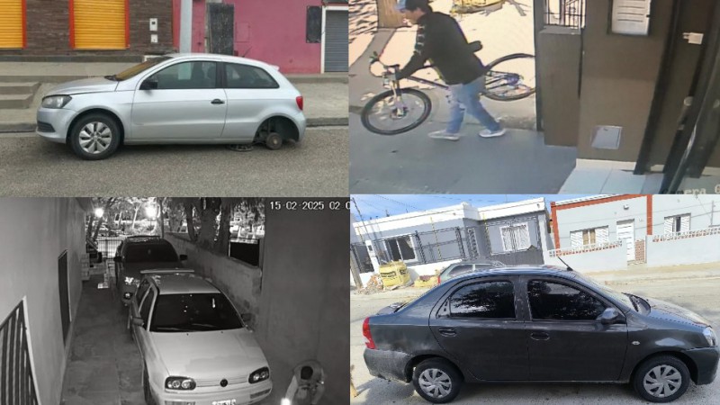 Ola de robos en Comodoro: autos, ruedas, bicicletas y hasta materiales de construcción