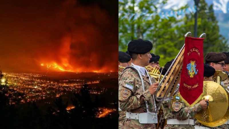 Polémica en Esquel: suspenden el desfile aniversario por el avance del fuego pero sigue en pie el festival