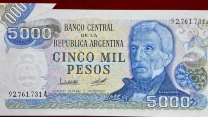 El billete argentino con un error de impresión que vale más de $300.000