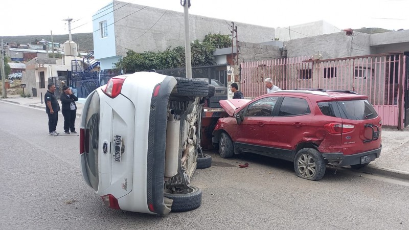 Choque múltiple en la calle Huergo dejó un herido