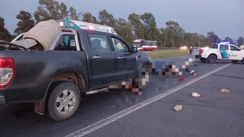 Cuatro muertos en un choque fatal en Ruta 2