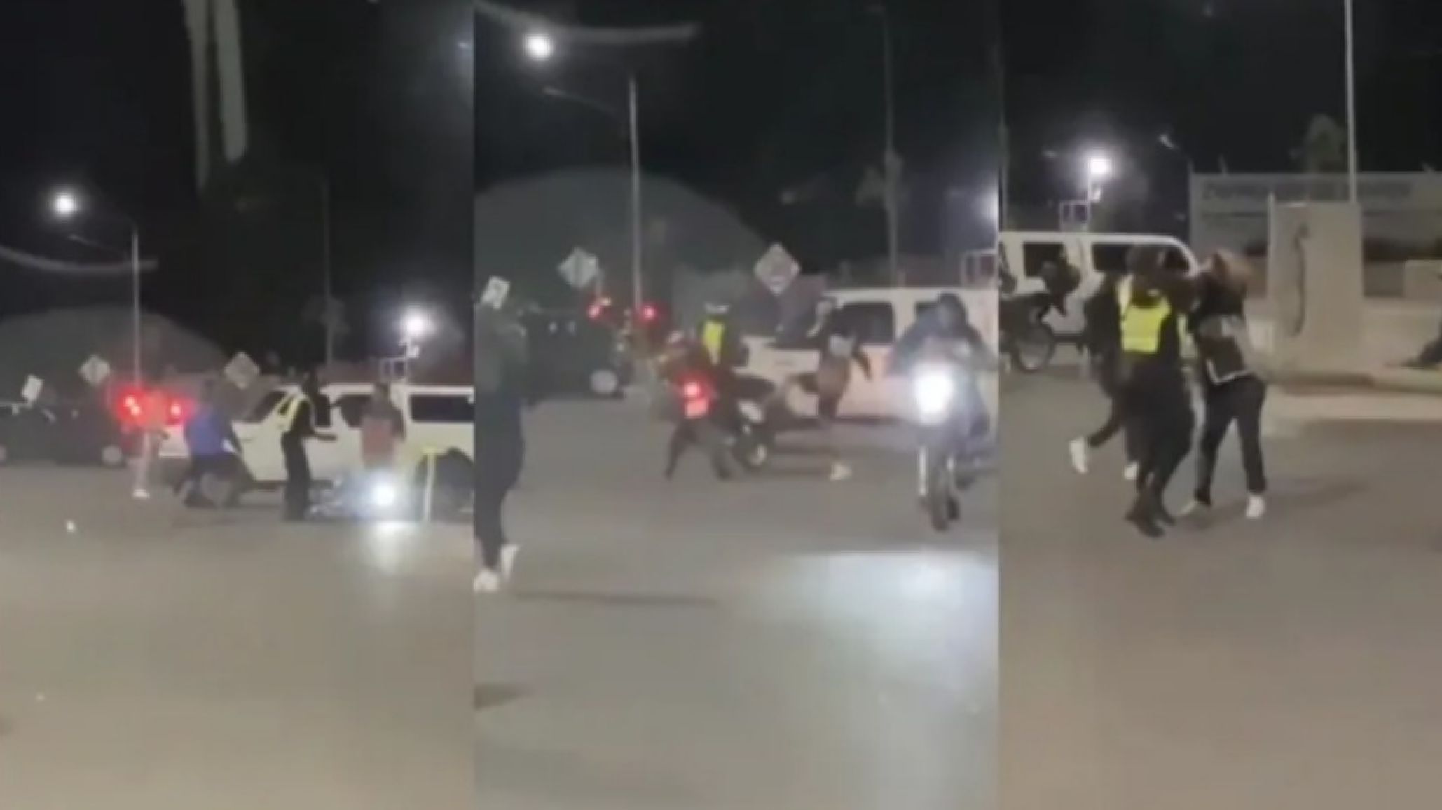 Brutal ataque en manada a inspectores de tránsito