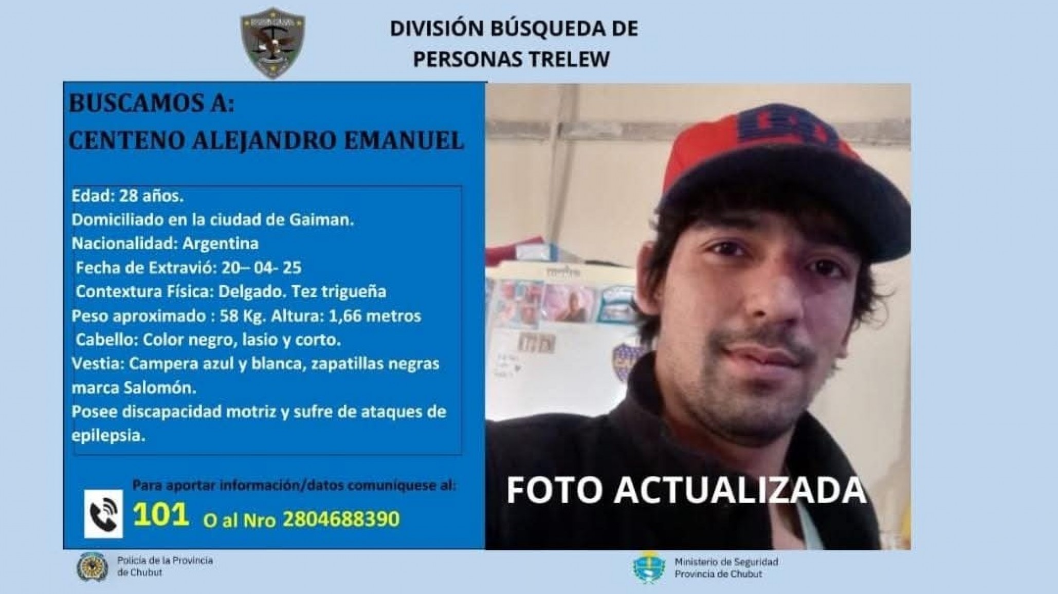 Siguen buscando a Emanuel Centeno: investigan un posible avistamiento