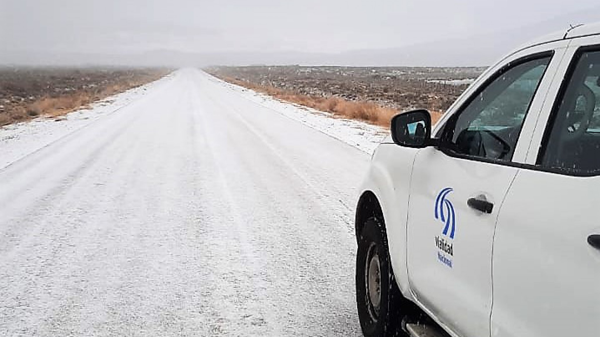 Alerta en Ruta 25: Calzada resbaladiza y nieve acumulada en varios sectores