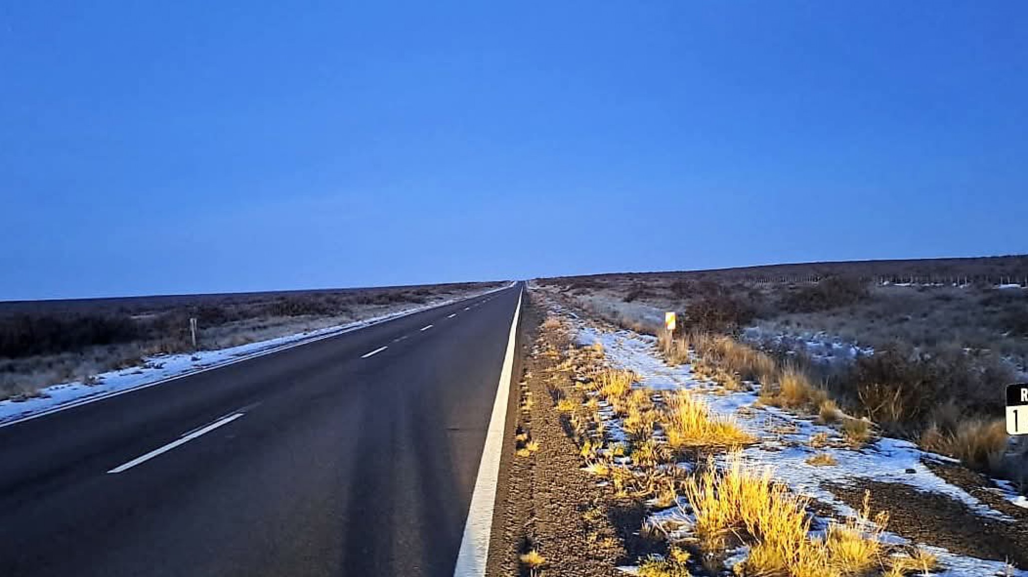 Estado de rutas nacionales en Chubut: recomiendan extrema precaución por hielo, barro y animales sueltos