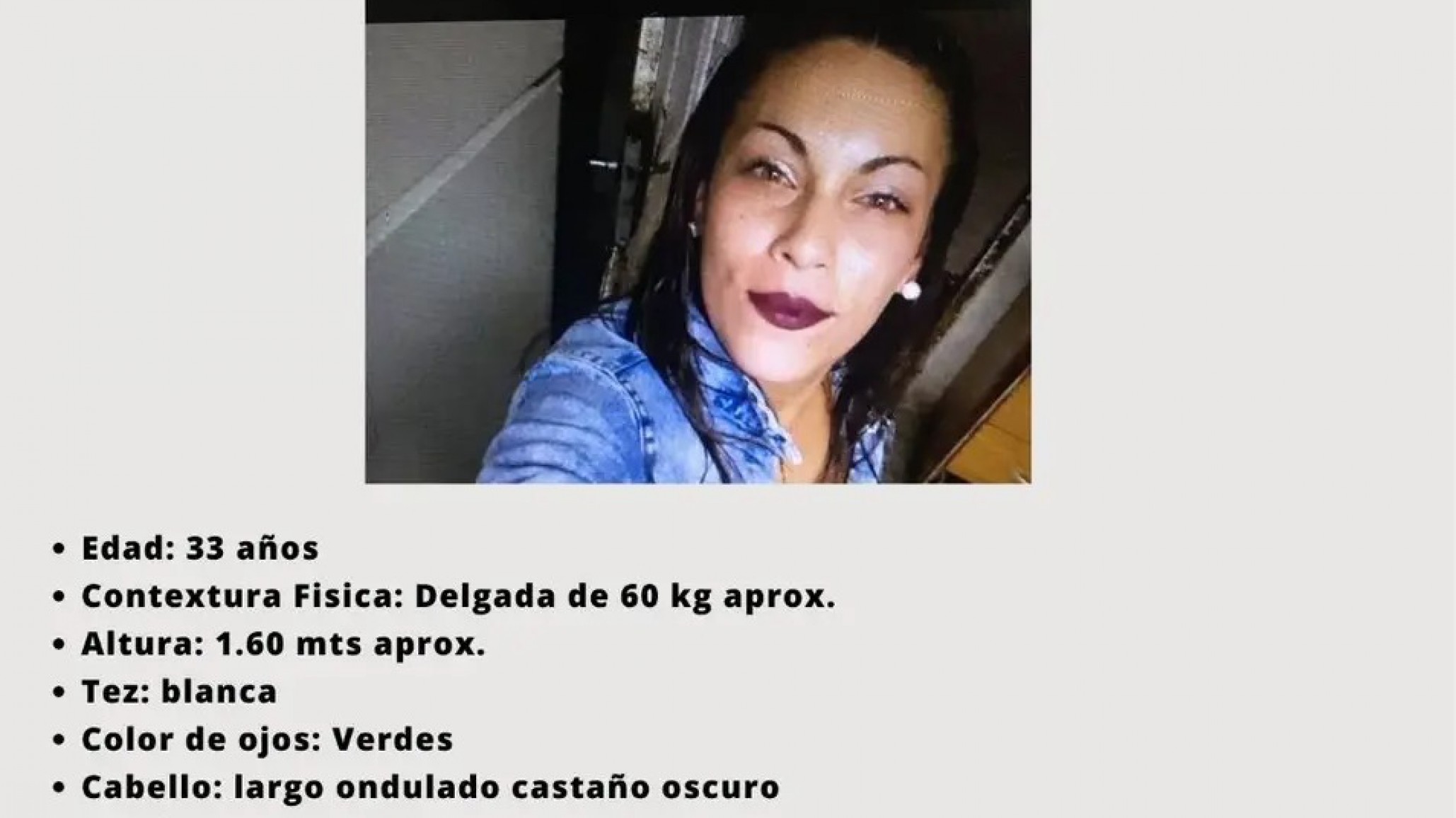 Buscan a una mujer que fue vista por última vez en el barrio San Martín