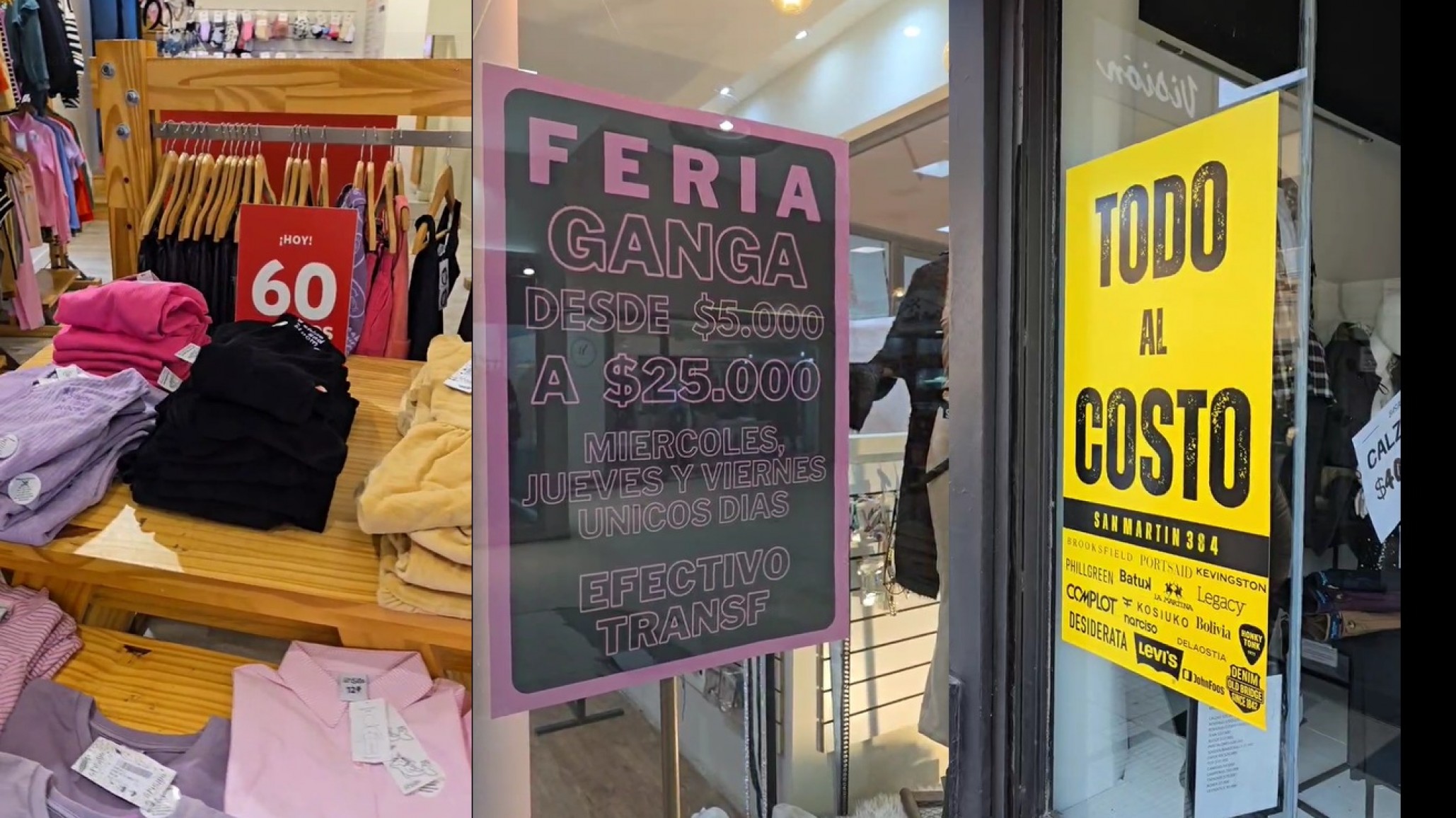 Liquidaciones con descuentos de hasta el 70%: comerciantes del centro intentan reactivar las ventas en un año muy difícil